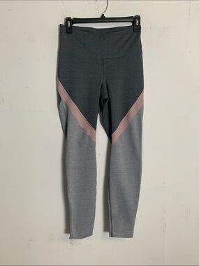 Old Navy Gray & Pink Colorblock High-Waist Leggings